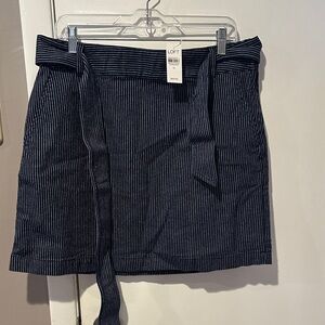 NWT LOFT Dark Blue Pinstripe Pencil Skirt